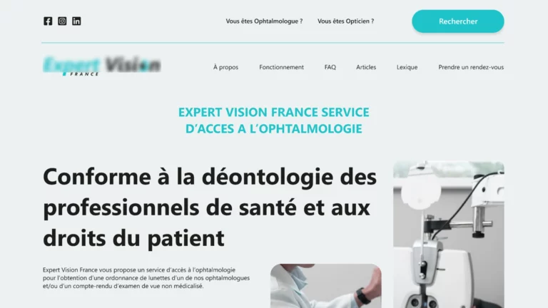 Plateforme de Services en Ophtalmologie & Accès aux Soins