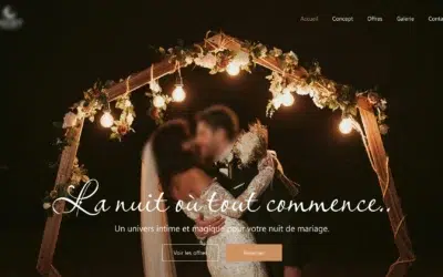 Site Expérientiel pour Services de Nuit de Mariage & Moments Romantiques